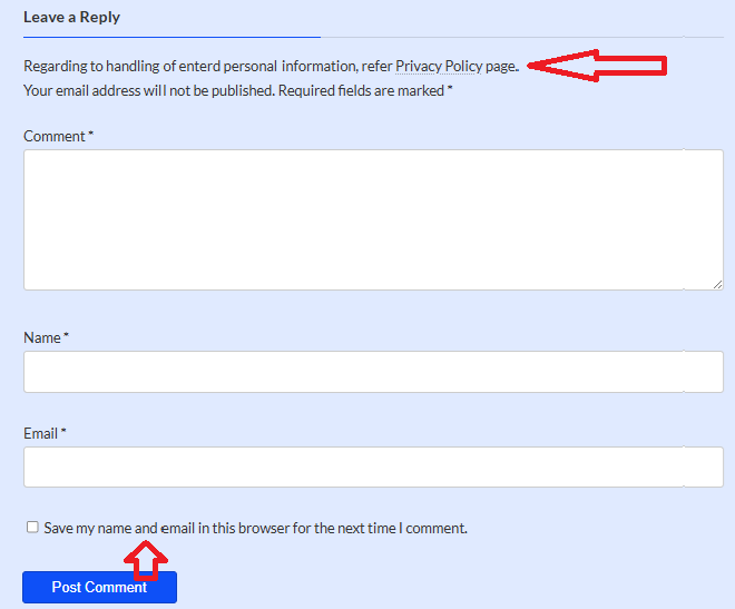 Points corrected on revised comment form